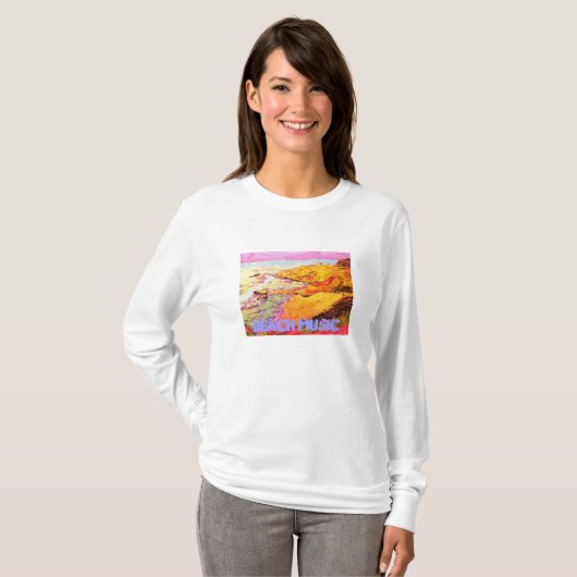 strandmuziek t-shirt (Voorkant volledig)