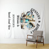 Strandoesters mousserende wijn party event chic wandkleed (In Situ (horizontaal))