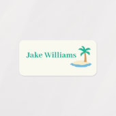 Strandontwerp Kinderen Naam Kleding School Labels (Design 1)