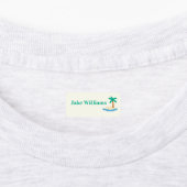 Strandontwerp Kinderen Naam Kleding School Labels (Aangebracht)