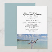 Strandpaar Fotorepetitie Turquoise Kaart (Voorkant / Achterkant)