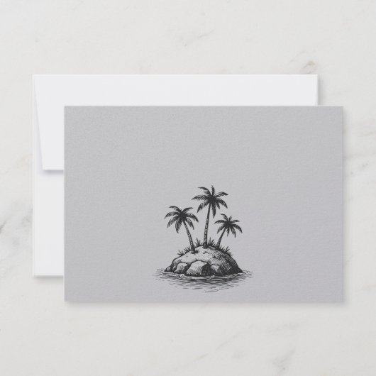 strandpaar RSVP kaartje (Achterkant)