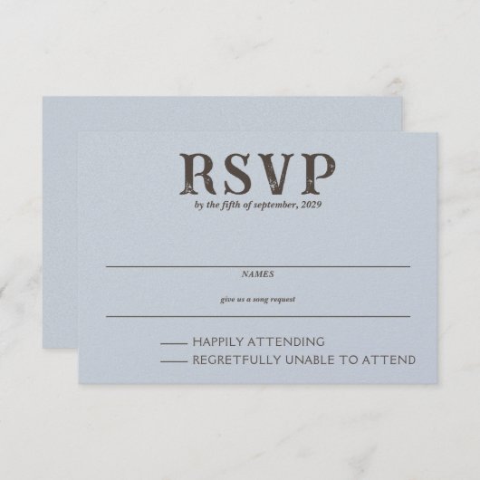 strandpaar RSVP kaartje (Voorkant / Achterkant)