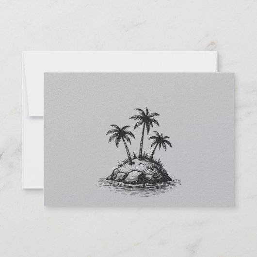 strandpaar RSVP kaartje (Achterkant)