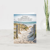 Strandpad in zand sympathie dank je kaart (Voorkant)