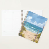Strandpad | Oceaan Aquarel Kust Geschilderd Planner (Display)