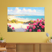*~* Strandpad Rozen TV2 Uitgerekte canvas Print (Insitu (Woonkamer))