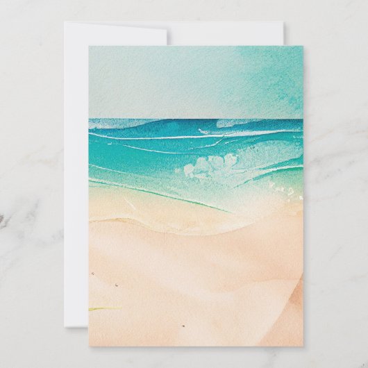 Strandpalmbomen Lichten Bewaar de datumkaart Bedankkaart (Achterkant)