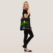 Strandpalmboom en teenslippers tote bag (Op model)