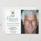 Strandpalmboom Pensioenfeest Kaart (Voorkant)