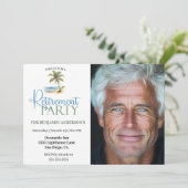 Strandpalmboom Pensioenfeest Kaart (Staand voorkant)