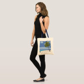 Strandpalmboom tote bag (Voorkant (model))