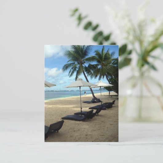 strandpalmen briefkaart (Staand voorkant)