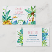 Strandpalmen en ananas visitekaartjes (Voorkant / Achterkant)