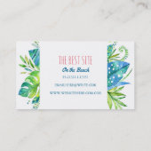 Strandpalmen en ananas visitekaartjes (Achterkant)