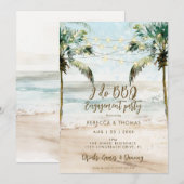 strandpalmen Ik doe BBQ koppels douche uitnodiging (Voorkant / Achterkant)