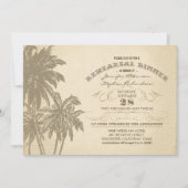 strandpalmen repetitie dineruitnodigingen kaart (Voorkant)