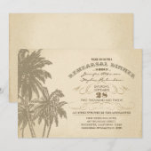  strandpalmen repetitie dineruitnodigingen kaart (Voorkant / Achterkant)