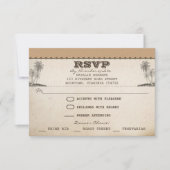  strandpalmen Unieke bruiloft RSVP-kaarten RSVP Kaartje (Voorkant)