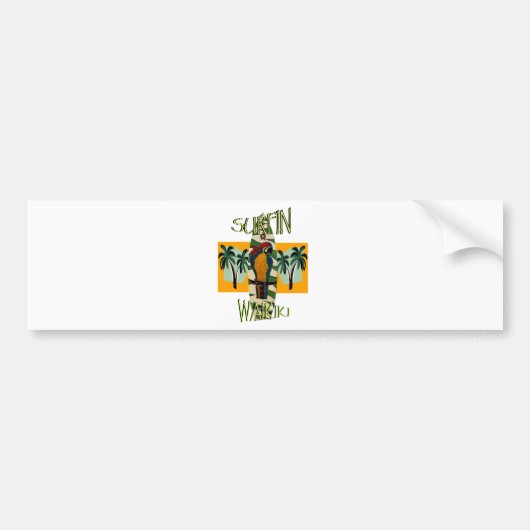 Strandpapegaai Bumpersticker (Voorkant)