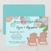 Strandpapier Lantaarns Echtpaar Douche Kaart (Voorkant / Achterkant)