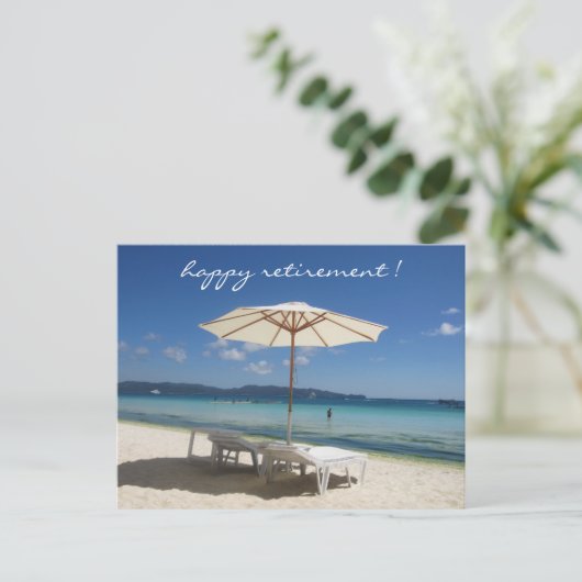 strandparaplu afschaffen briefkaart (Staand voorkant)