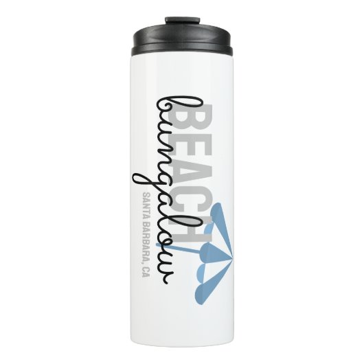 Strandparaplu vakantiewoning - Thermische Tumbler Thermosbeker (Voorkant)