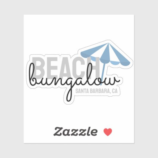 Strandparaplu vakantiewoning - Vinyl Sticker (Vel)