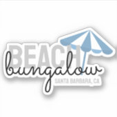 Strandparaplu vakantiewoning - Vinyl Sticker (Voorkant)