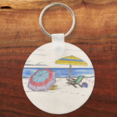 STRANDPARAPLUS sleutelhanger (Voorkant)