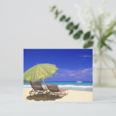 Strandparasol, Abaco, Bahama's Briefkaart (Staand voorkant)