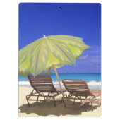 Strandparasol, Abaco, Bahama's Klembord (Achterkant)