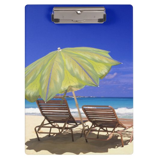 Strandparasol, Abaco, Bahama's Klembord (Voorkant)