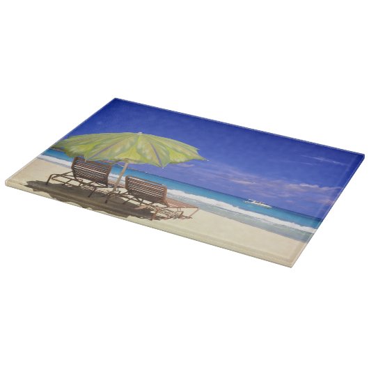 Strandparasol, Abaco, Bahama's Snijplank (Hoek)