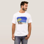 Strandparasol, Abaco, Bahama's T-shirt (Voorkant volledig)