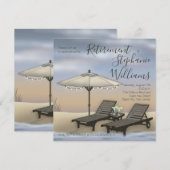 Strandparasol | Lichten | Stoelen Zonsondergang Pe Kaart (Voorkant / Achterkant)