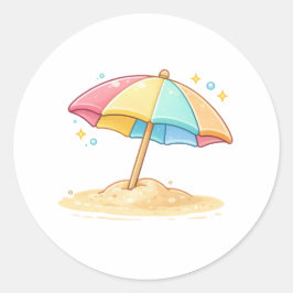 Strandparasol Ronde Sticker