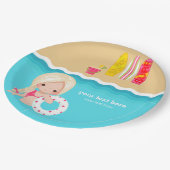 strandpartij papieren bordje (Gekanteld)