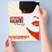 strandpartij voor zomer flyer (Hand)