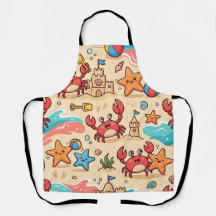 Strandpatroon Schort – Krab & Zeester