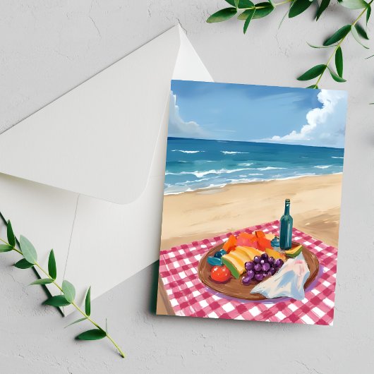 Strandpicknick | Oceaanoever Schilderkaart