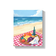 Strandpicknick | Schilderij van de Oceaankust