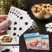 Strandpicknick | Schilderij van de Oceaankust Pokerkaarten (Insitu)
