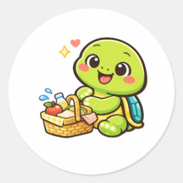 Strandpicknick Snack Ronde Sticker