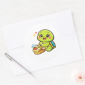 Strandpicknick Snack Ronde Sticker (Envelop)
