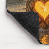 Strandpinaappl met uitgesneden hart muismat (Hoek)