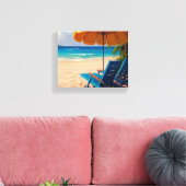 strandplaats canvas afdruk (Insitu (Woonkamer))