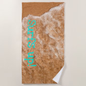 Strandplezier, golven, oceaan, avontuur in de buit strandlaken (Voorkant)