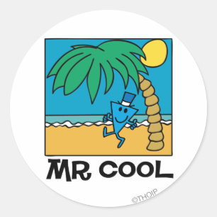 Strandplezier met Mr Cool Ronde Sticker
