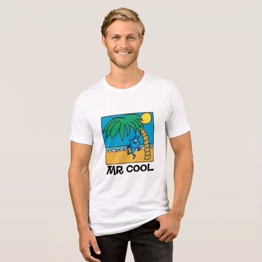 Strandplezier met Mr Cool Tri-Blend Shirt (Voorkant volledig)